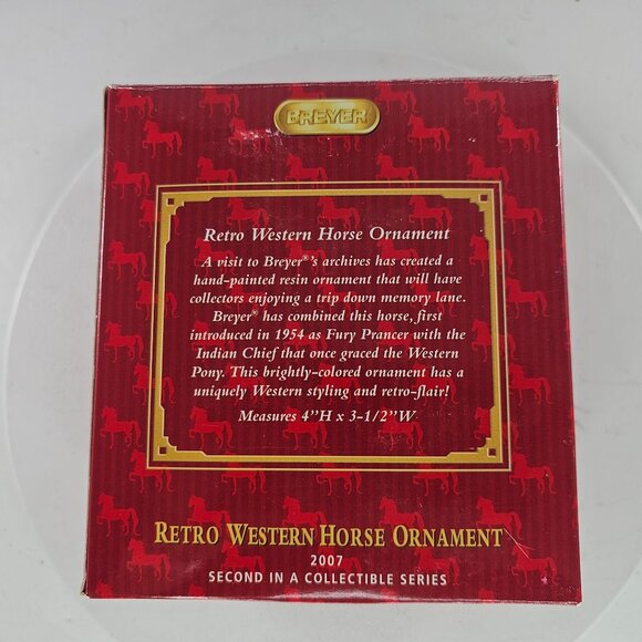 Breyer Retro Western Horse Ornament 700617 FURY PRANCER and Native American 2007 - Picture 6 of 9